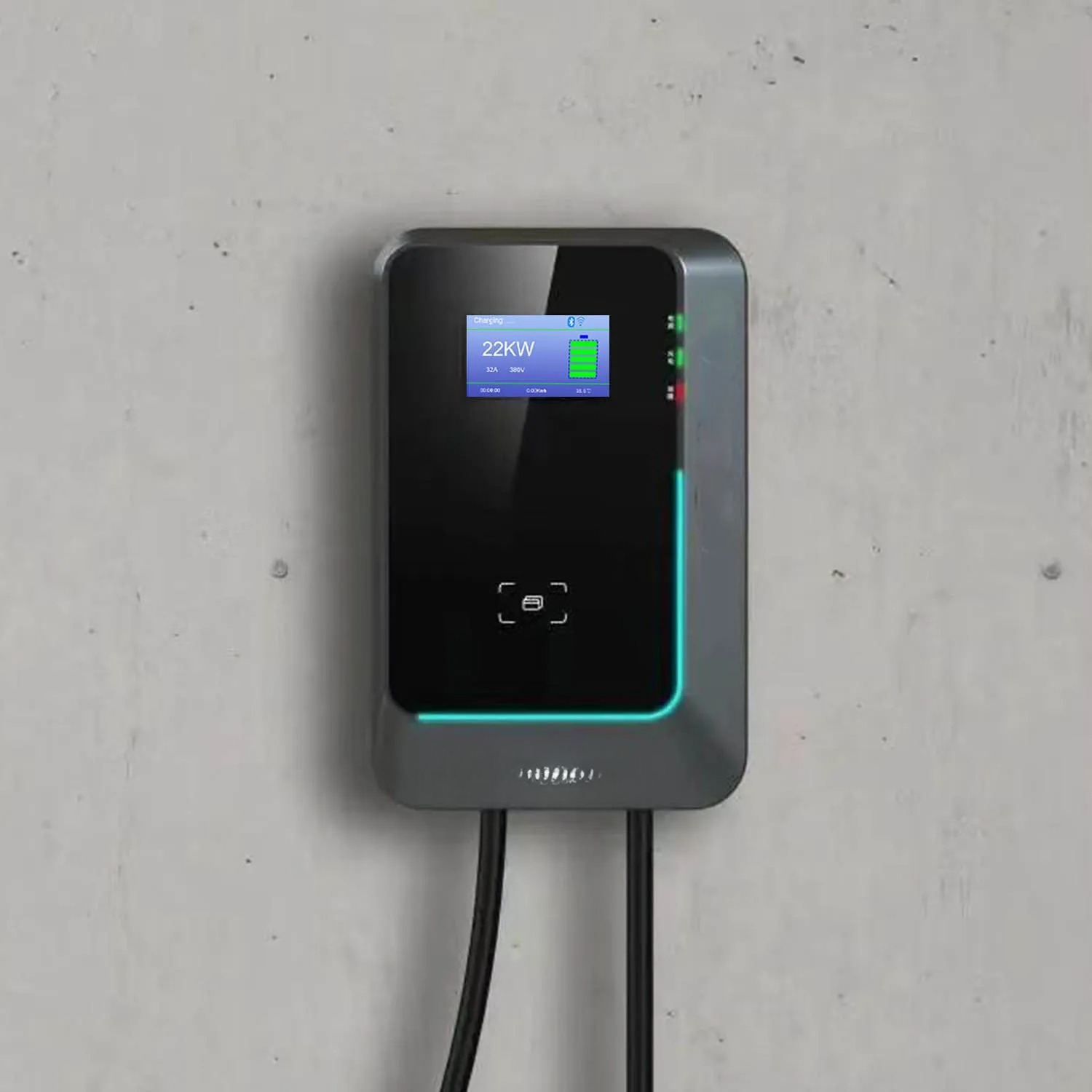 محطة شحن السيارات الكهربائية ا - مراجعة 22Kw Wallbox Type 2 Ocpp Rfid وسعره